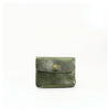 *Pre-order* Leather Coin Purse - Metallic Olive