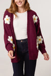 Made In Italy | Daisy Cardigan | Berry