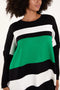 Green Colour Block Jumper